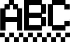 Letters Abc In Pixelated Form Stencil Svg Design File, Free Vectors File